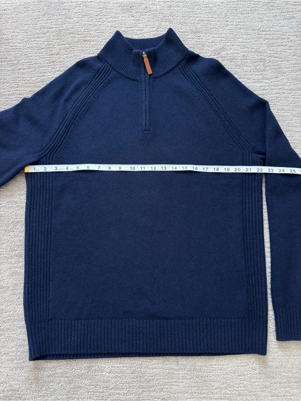 Banana Republic Italian Yarn Wool Quarter Zip Sweater Navy Men’s Tall L Casual